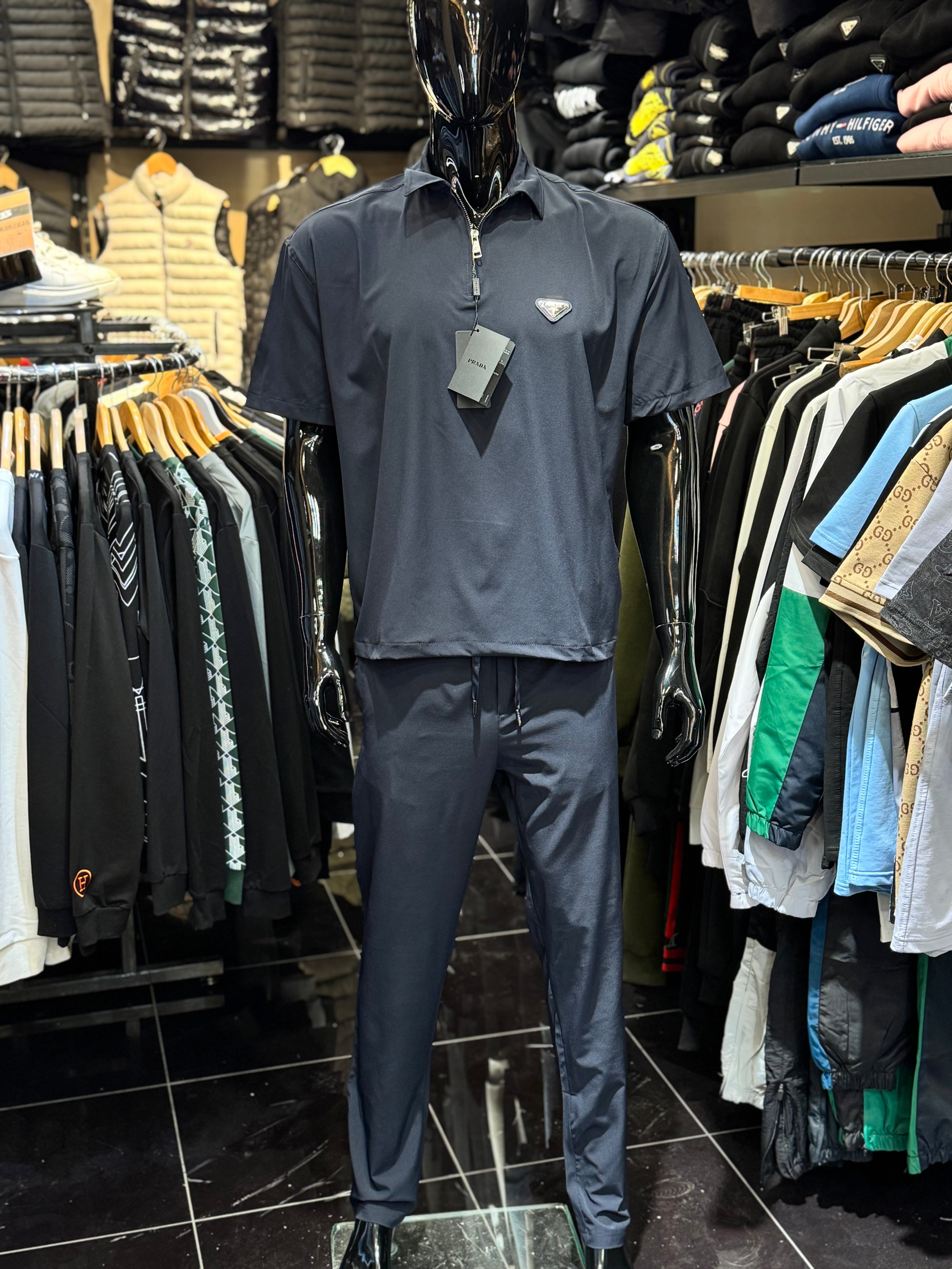 PRADA SET ΜΠΛΕ ΣΚΟΥΡΟ G-040