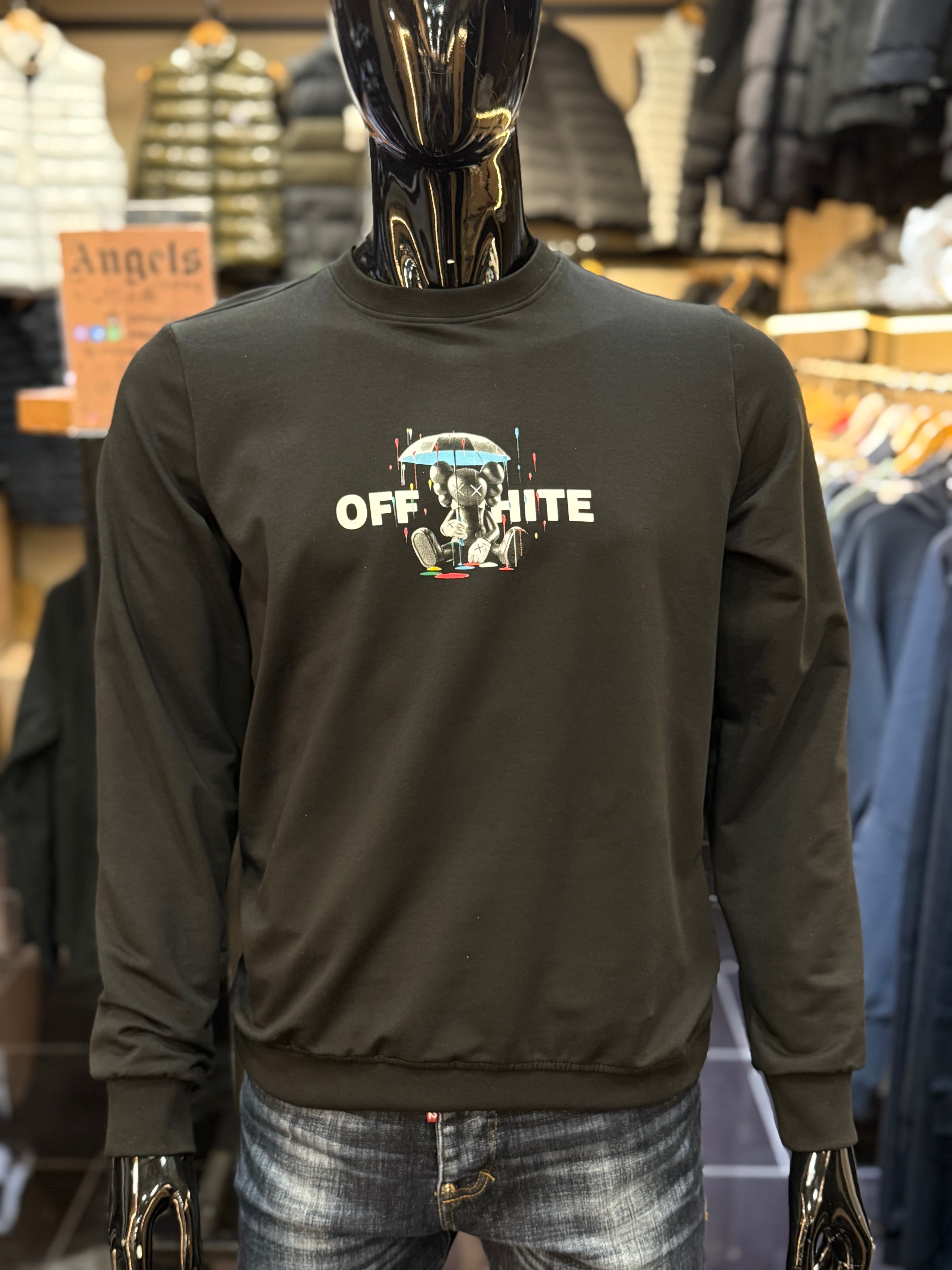 Off White Φούτερ μαύρο  RD870