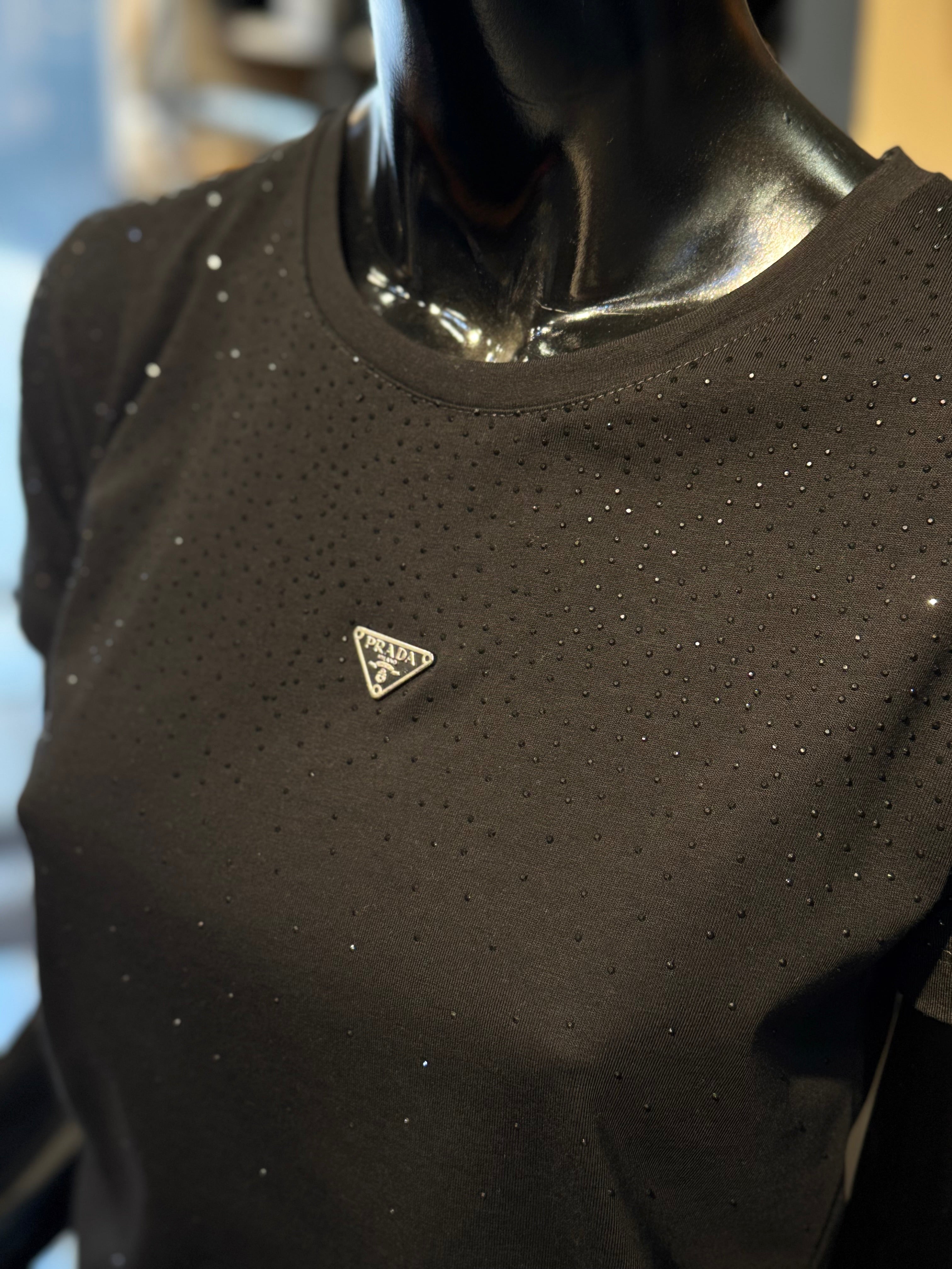 PRADA T-SHIRT ΜΑΥΡΟ N-010