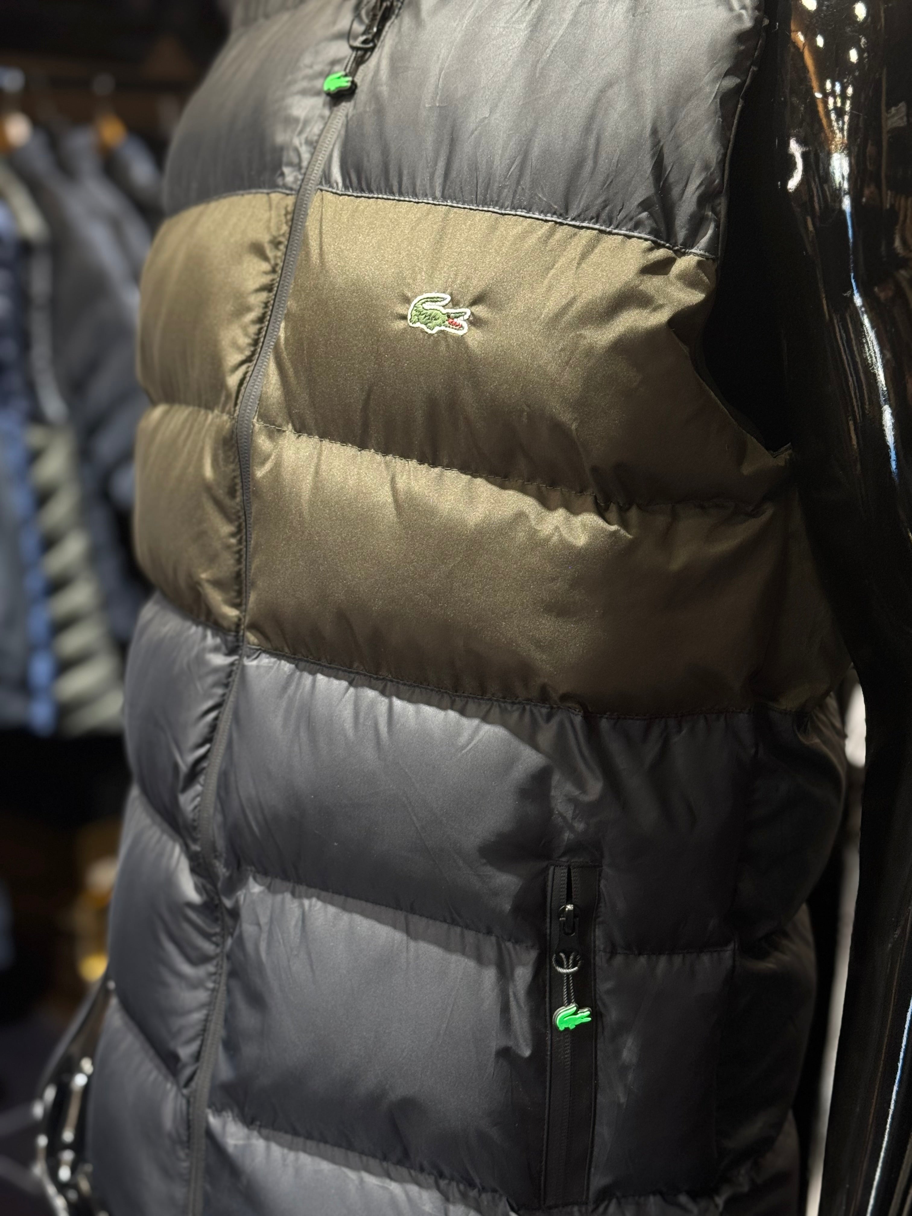 LACOSTE VEST BLACK HAKI D-84