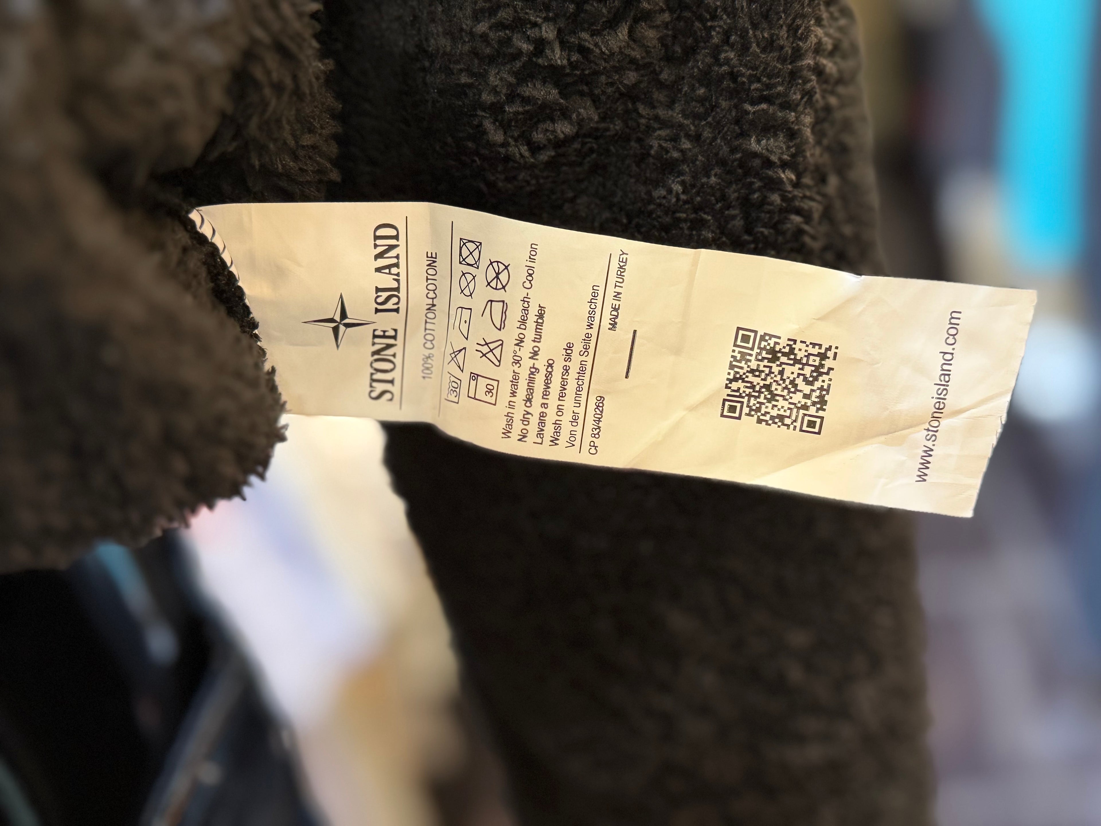 STONE ISLAND Φούτερ( πρόβατο ) μαύρο  RR 722