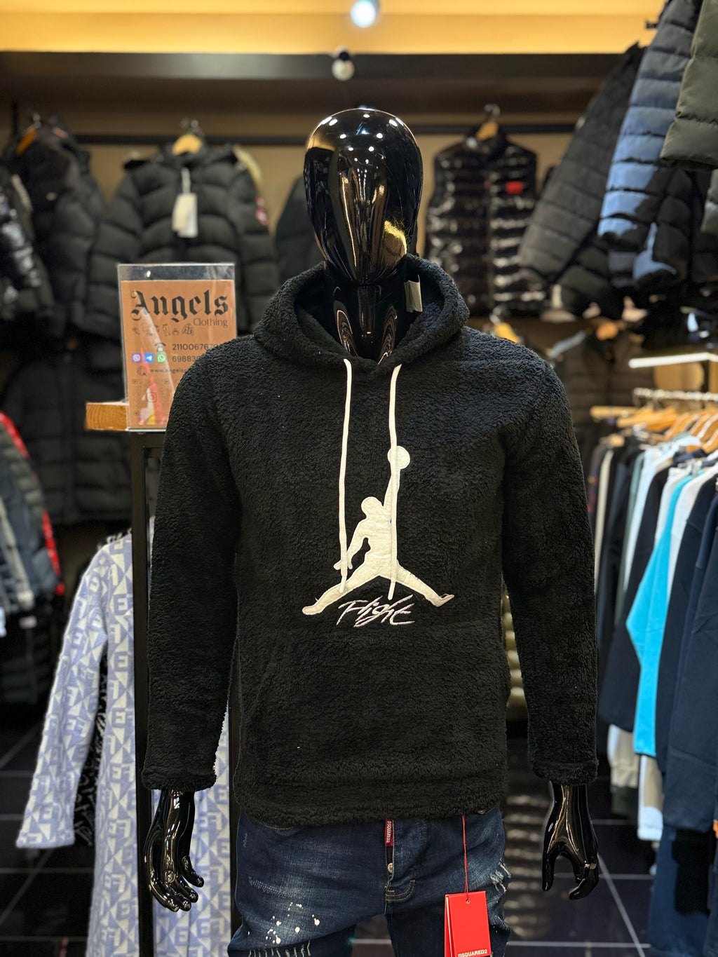 JORDAN Φούτερ( πρόβατο ) μαύρο  RR 721