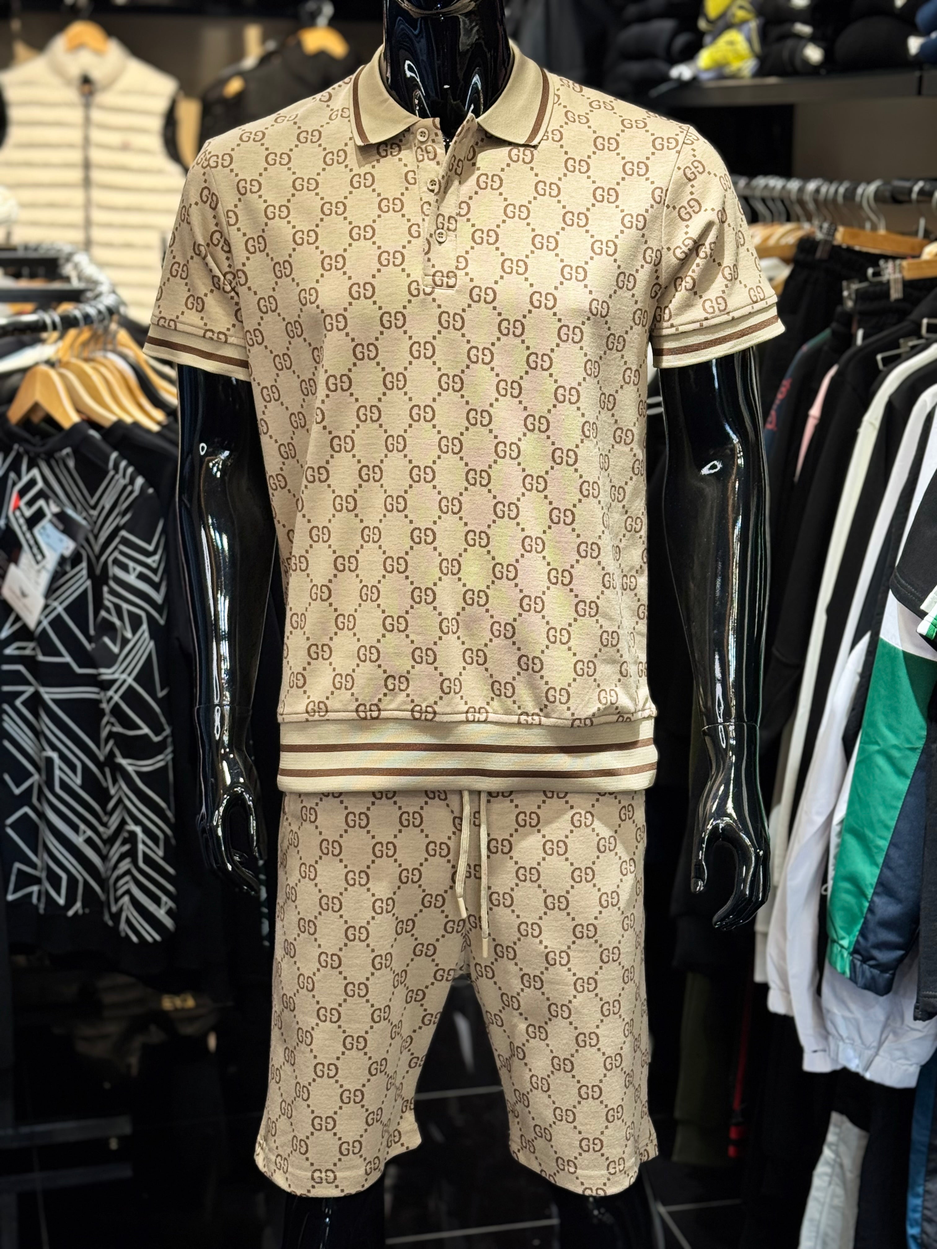 GUCCI SET ΚΑΦΕ ΜΟΝΟΓΡΑΜΜΑ   Ζ-025