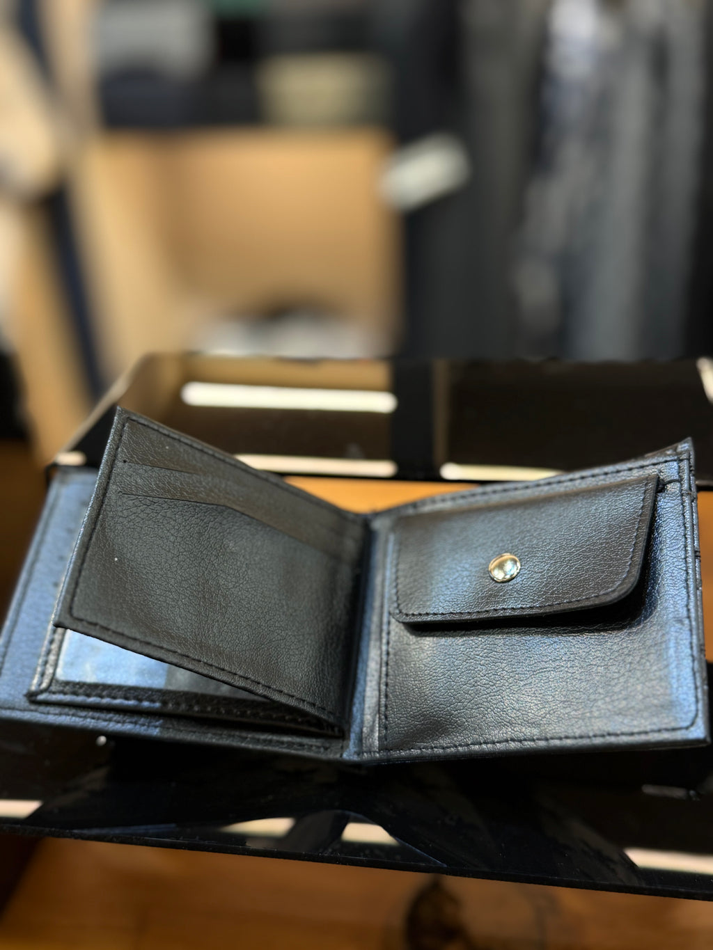 ARMANI πορτοφόλι καρτοθήκη  μαύρο ανάγλυφο CVG 113