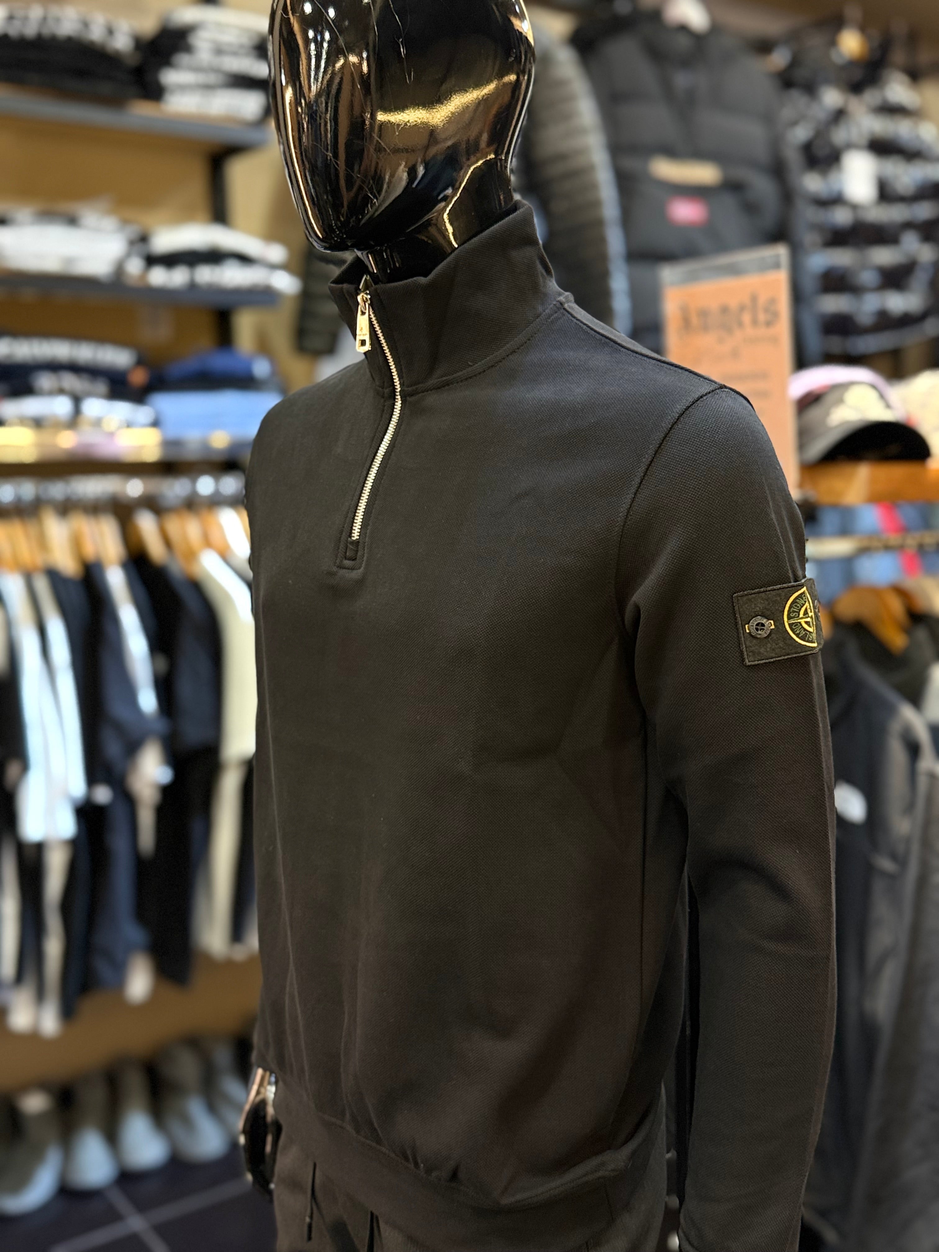 STONE ISLAND zipper μαύρο WIJ 39