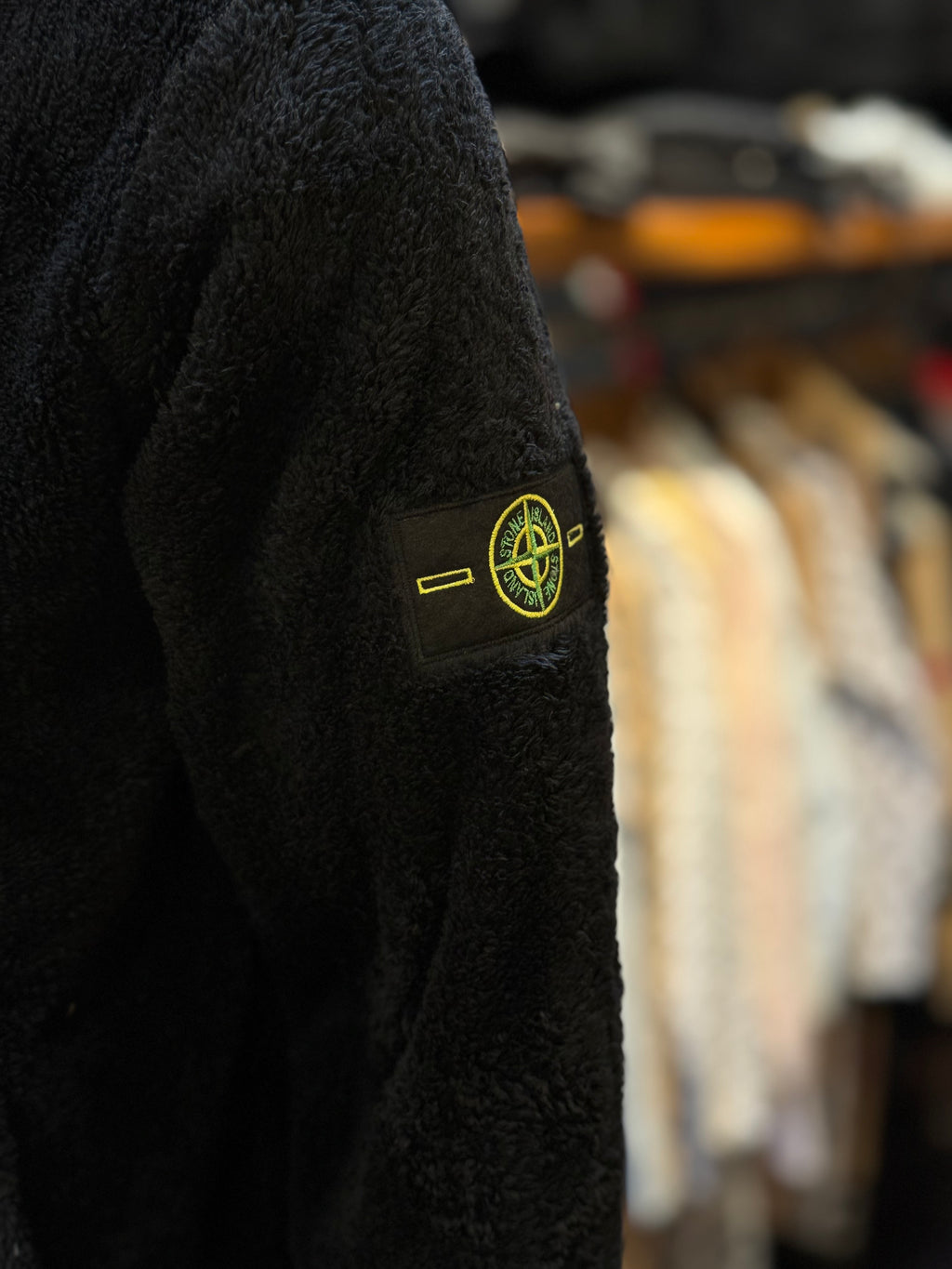 STONE ISLAND Φούτερ( πρόβατο ) μαύρο  RR 722