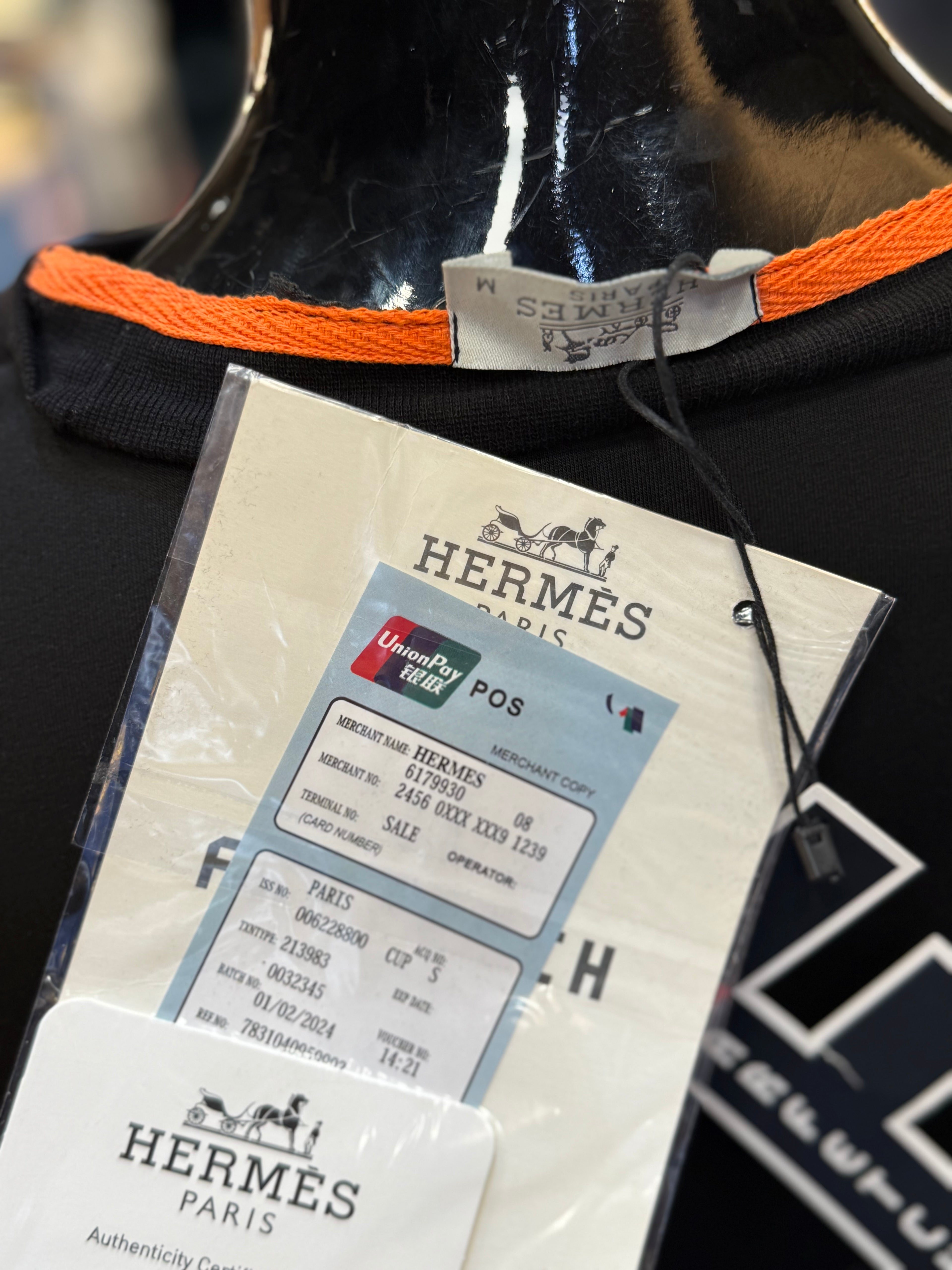 Hermes Φούτερ μαύρο  RD880