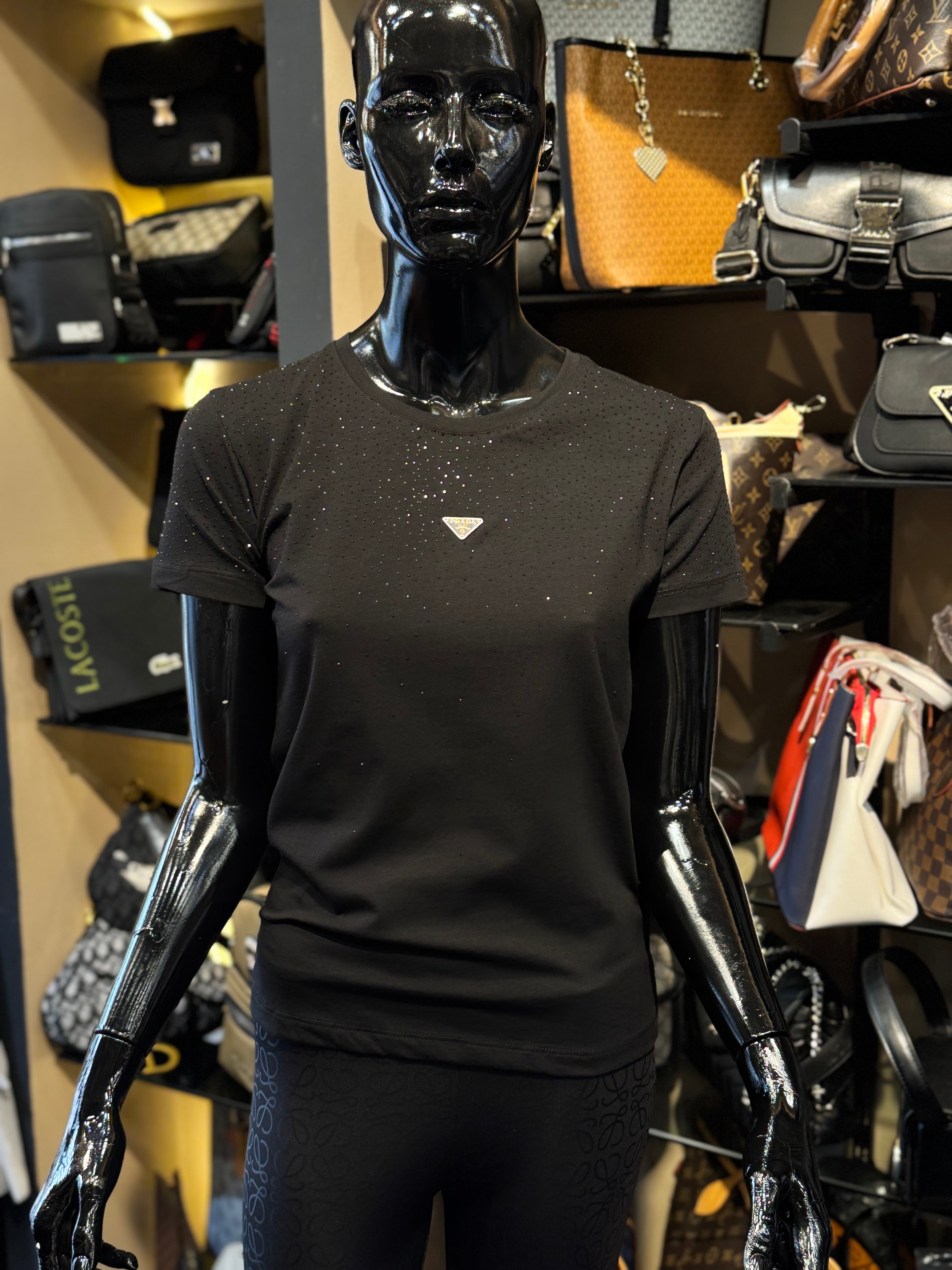 PRADA T-SHIRT ΜΑΥΡΟ N-010