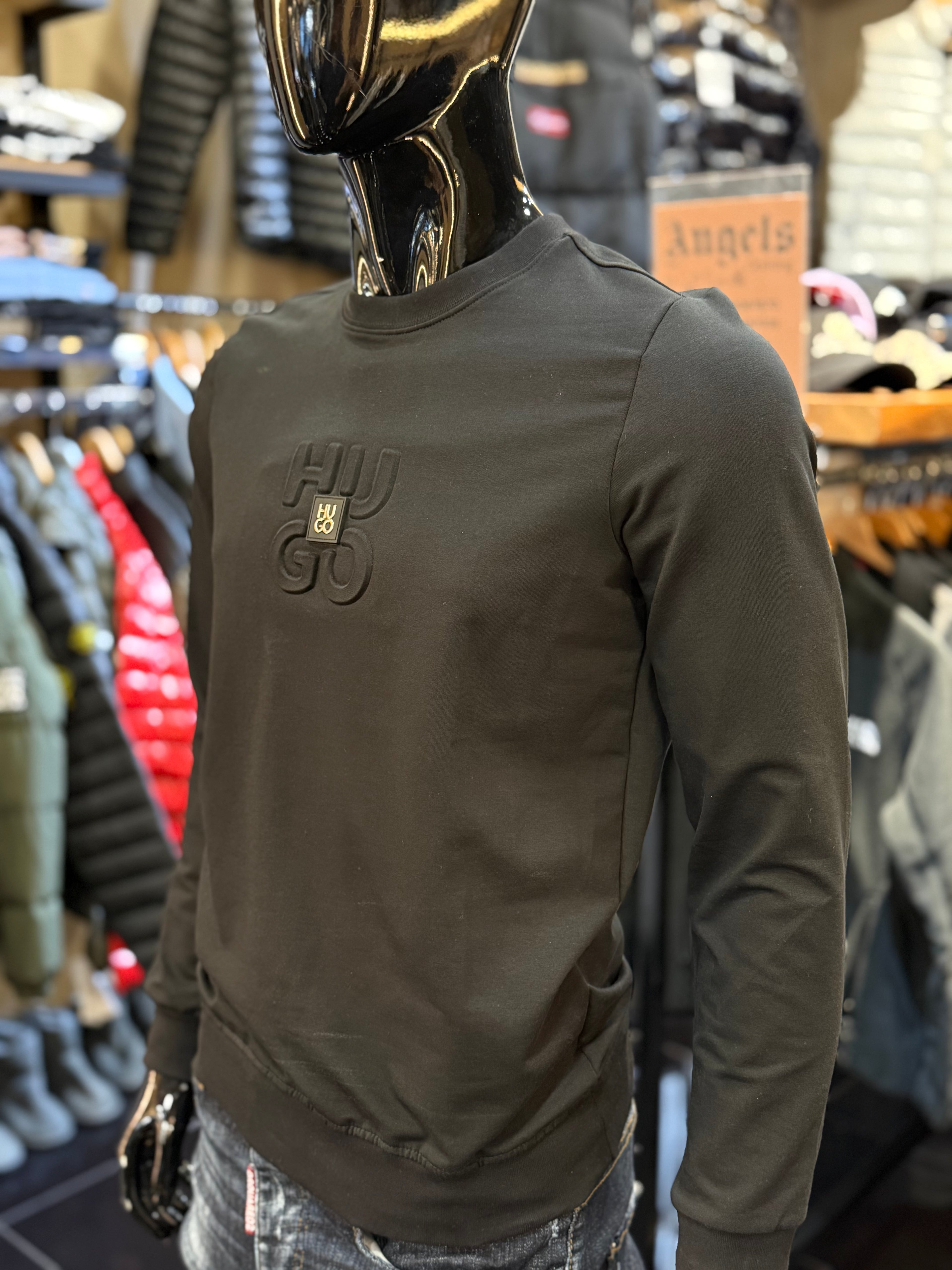 HUGO Φούτερ μαύρο RD855