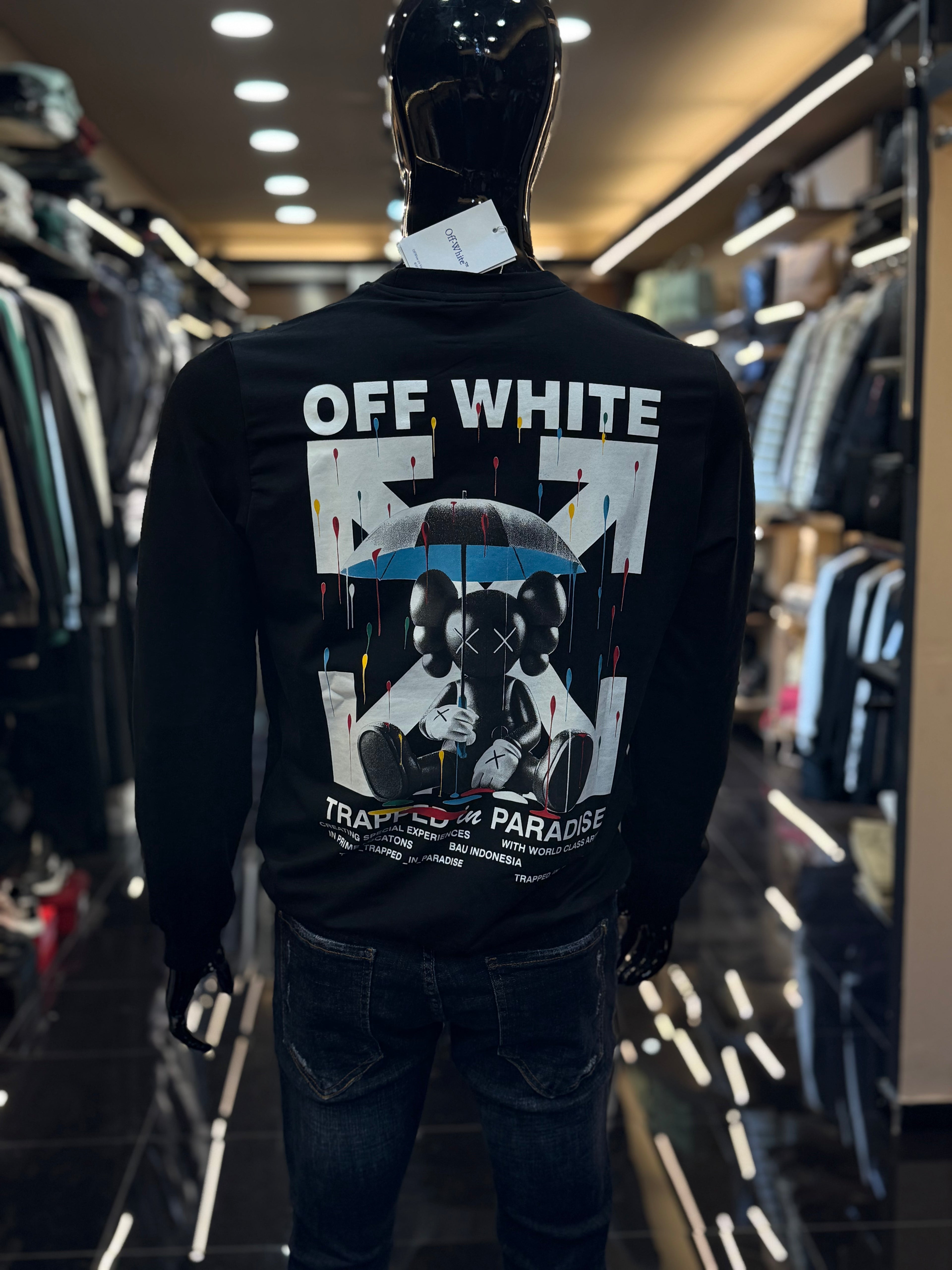 Off White Φούτερ μαύρο  RD870