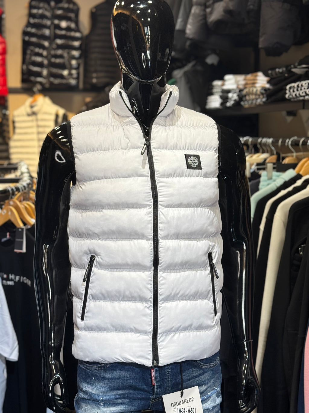 STONE ISLAND VEST WHITE D-68