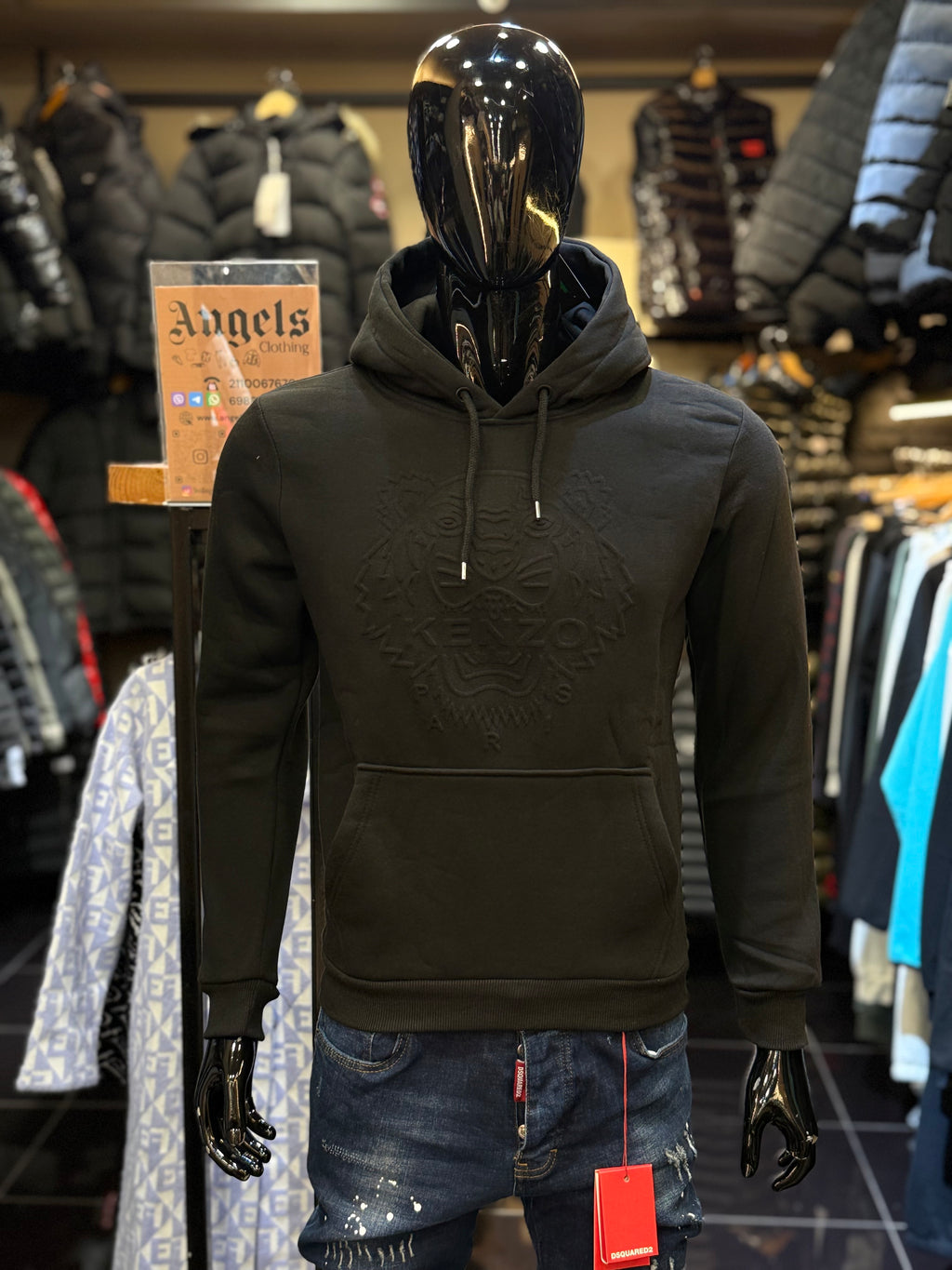 KENZO Φούτερ μαύρο  RR 716