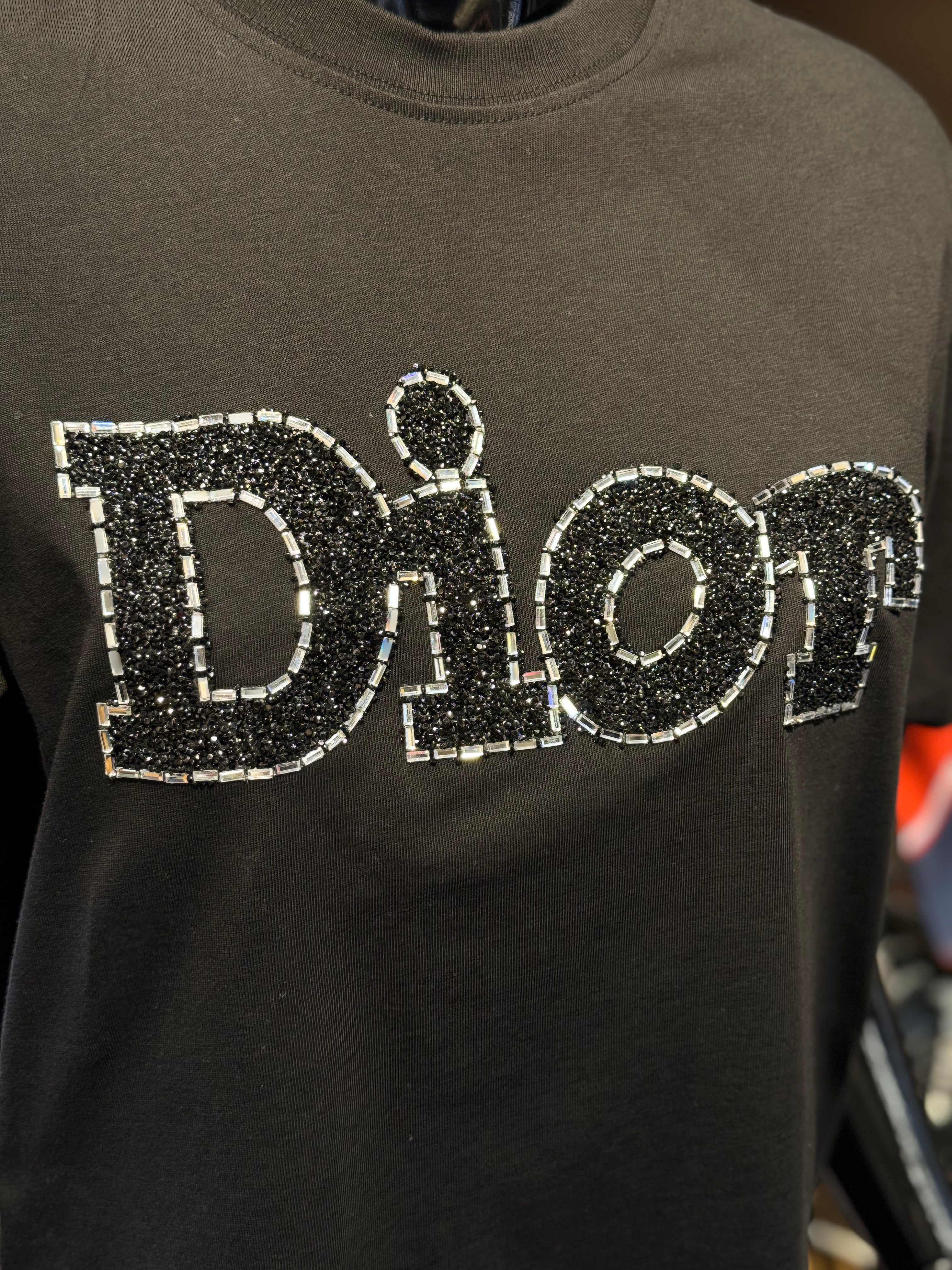 DIOR T-SHIRT MΑΥΡΟ N-012