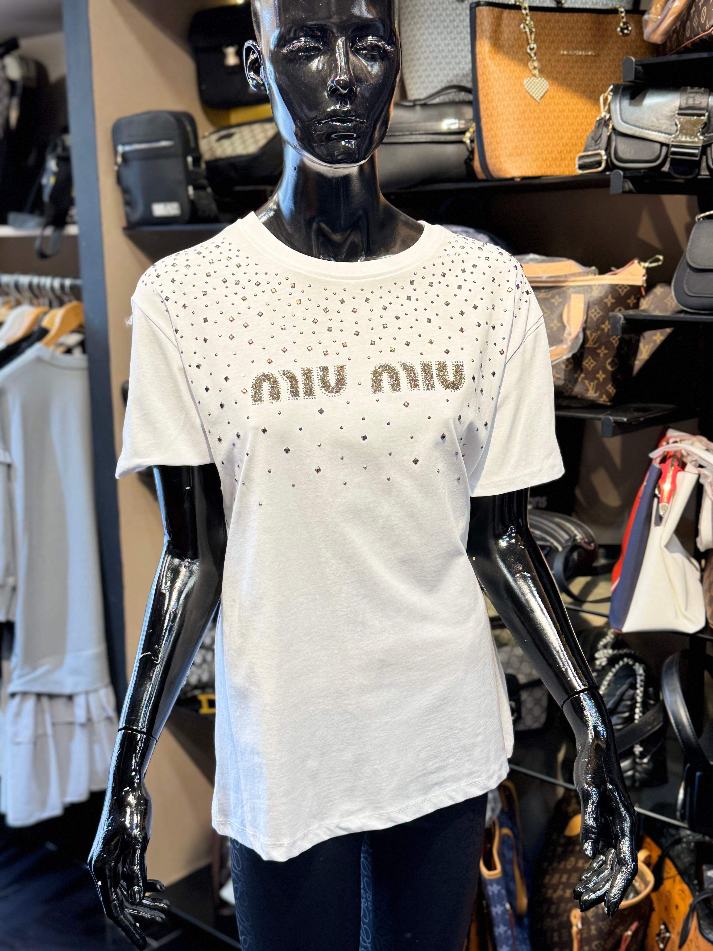 MIU MIU T-SHIRT ΛΕΥΚΟ N-011