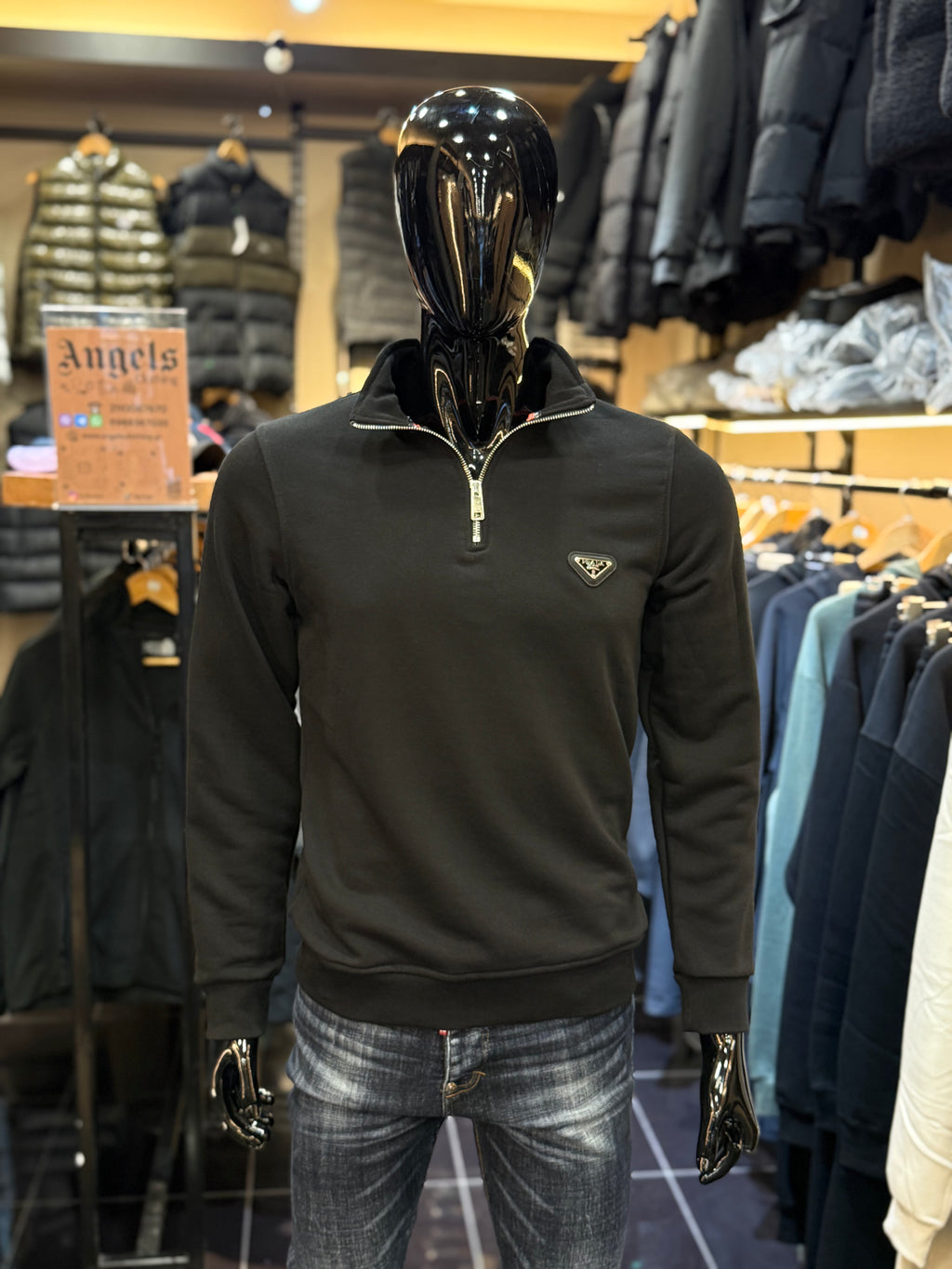 PRADA zipper μαύρο WIJ 37