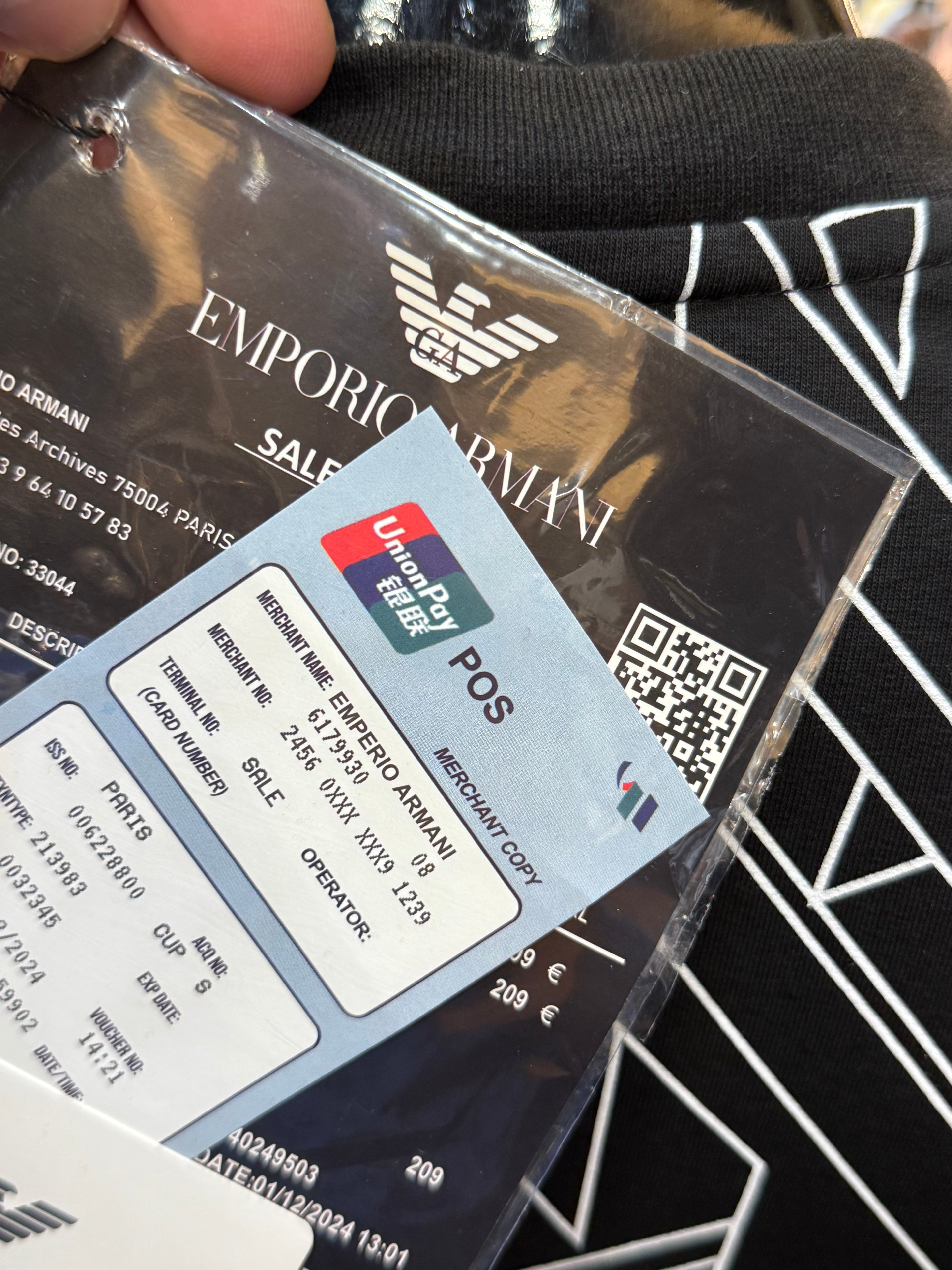 EA7 Φούτερ μαύρο  RD871