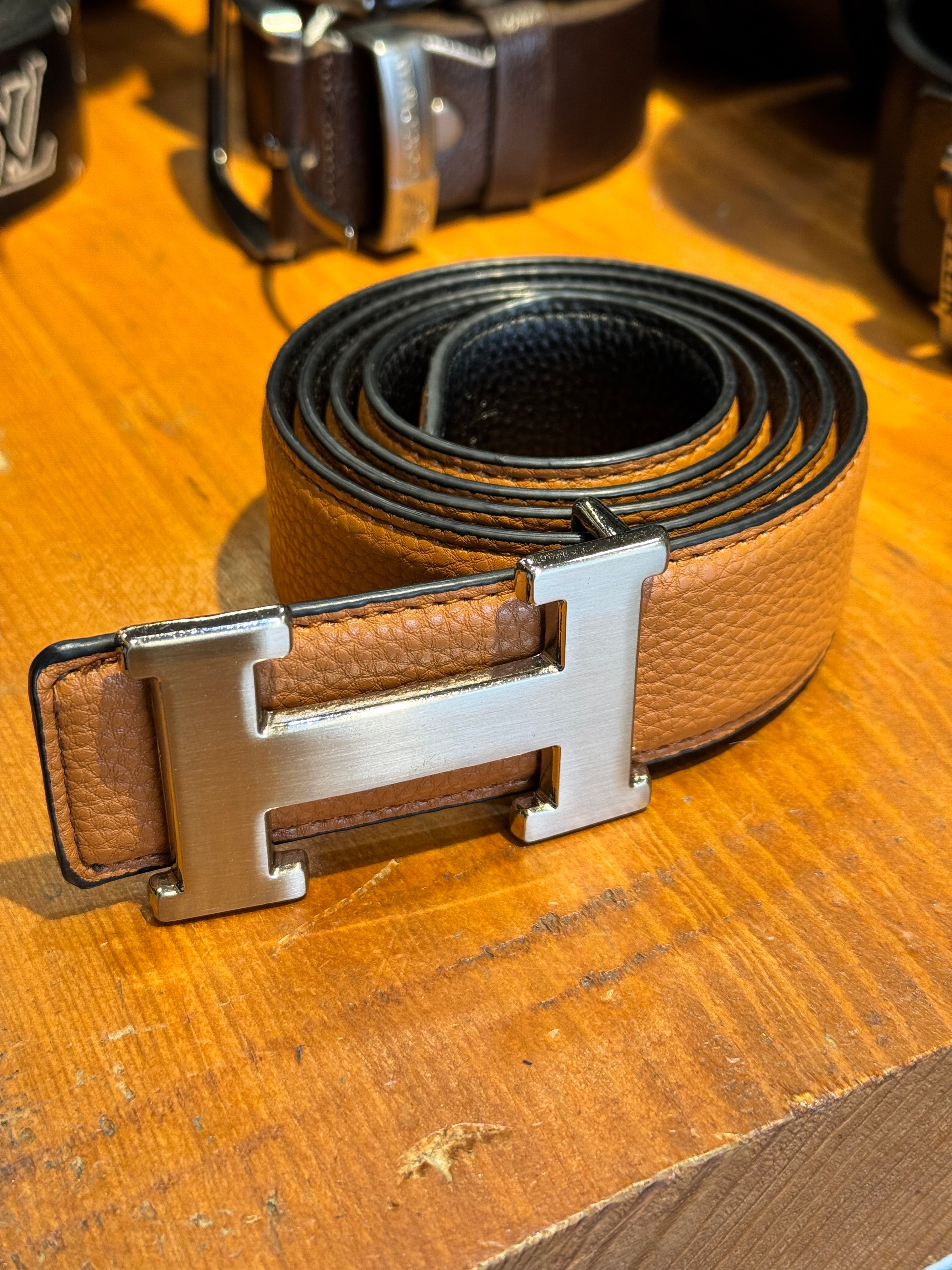 HERMES ΖΩΝΗ ταμπά-μαύρο E-32