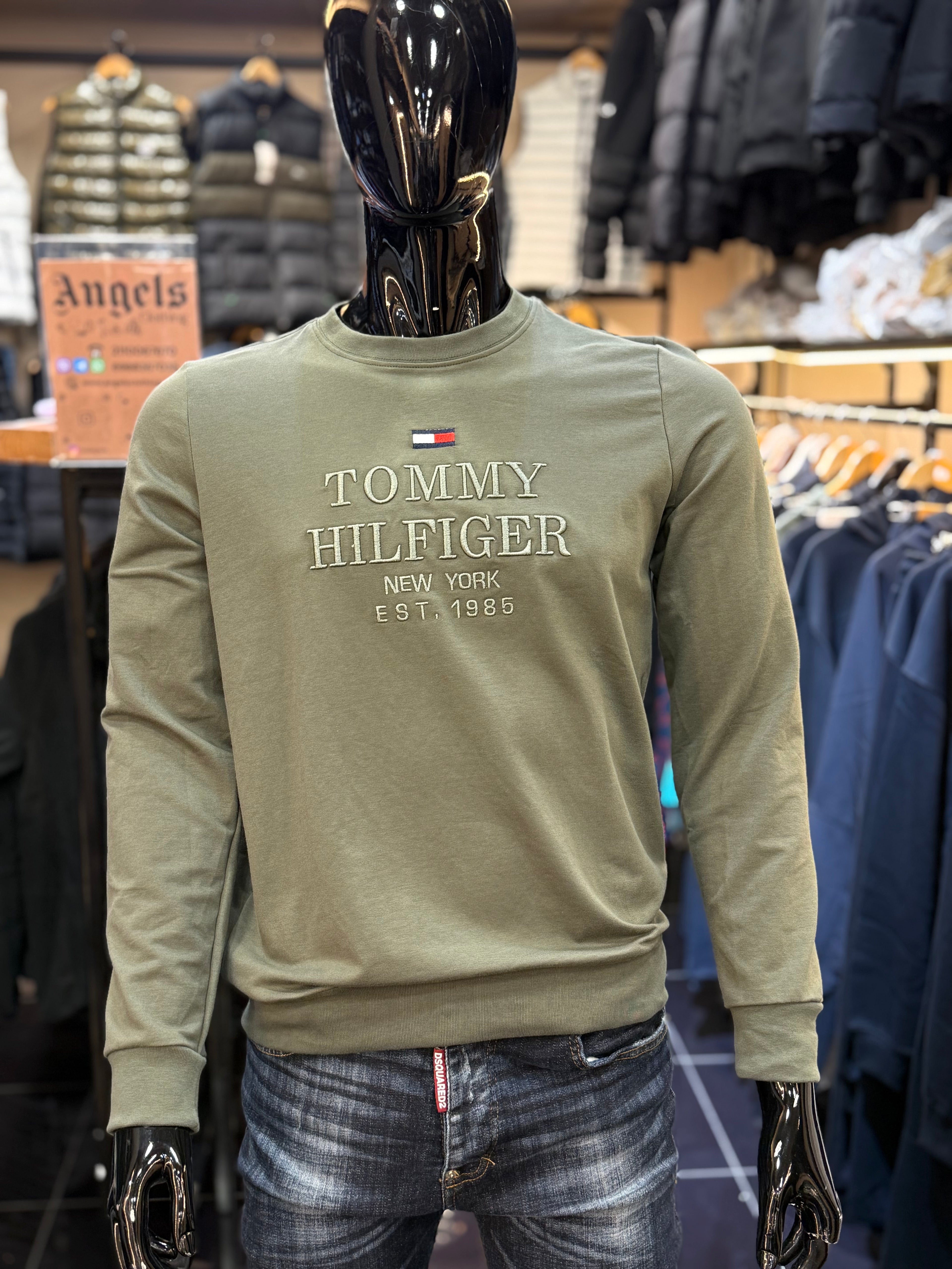 Tommy Hilfiger Φούτερ χακί RD876