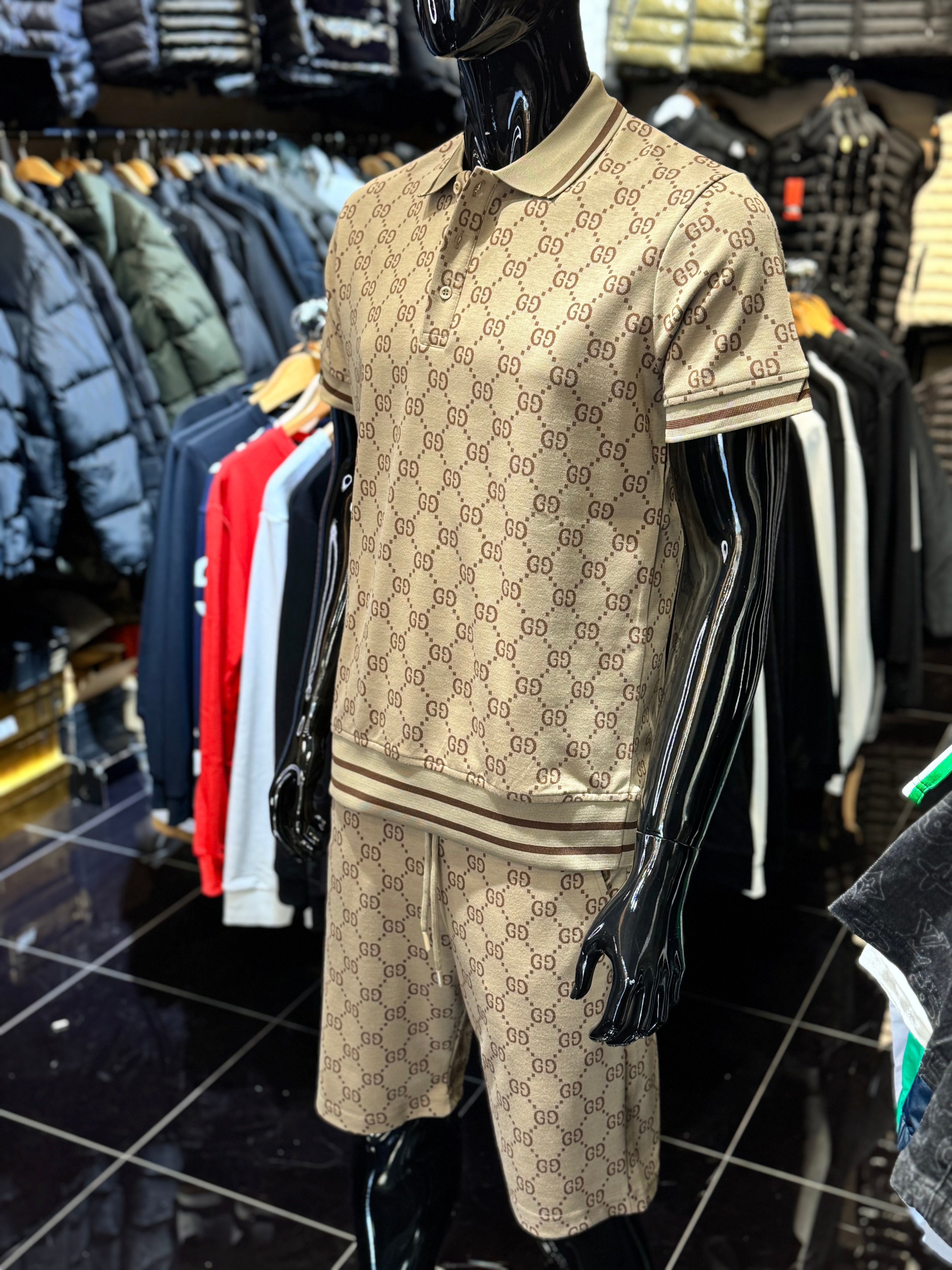 GUCCI SET ΚΑΦΕ ΜΟΝΟΓΡΑΜΜΑ   Ζ-025