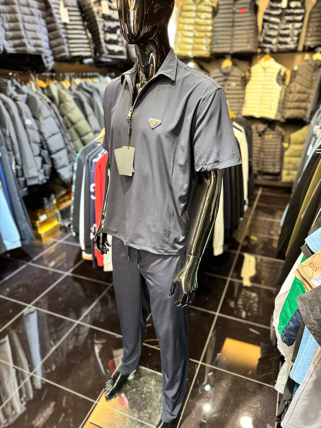 PRADA SET ΜΠΛΕ ΣΚΟΥΡΟ G-040