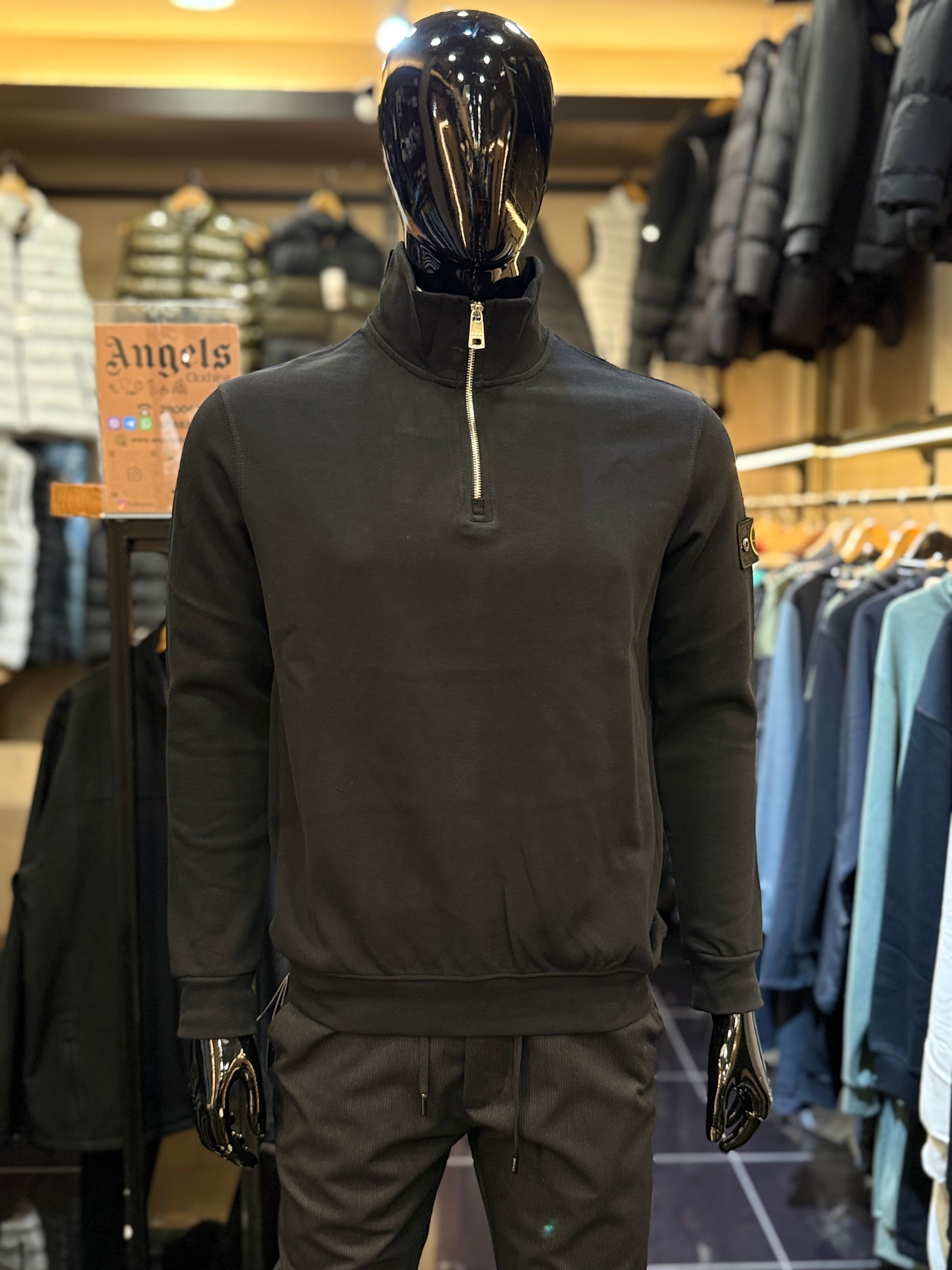 STONE ISLAND zipper μαύρο WIJ 39