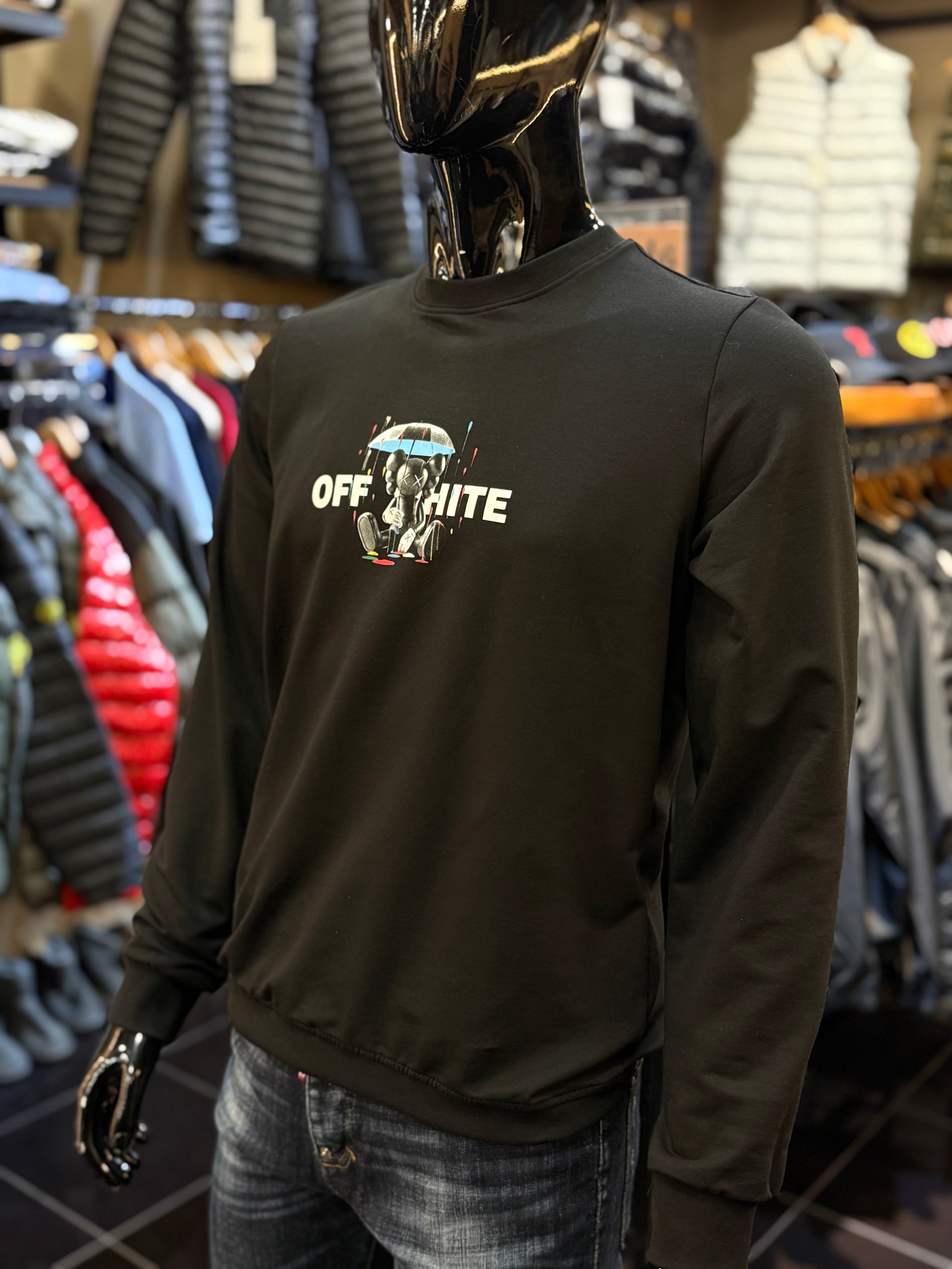 Off White Φούτερ μαύρο  RD870